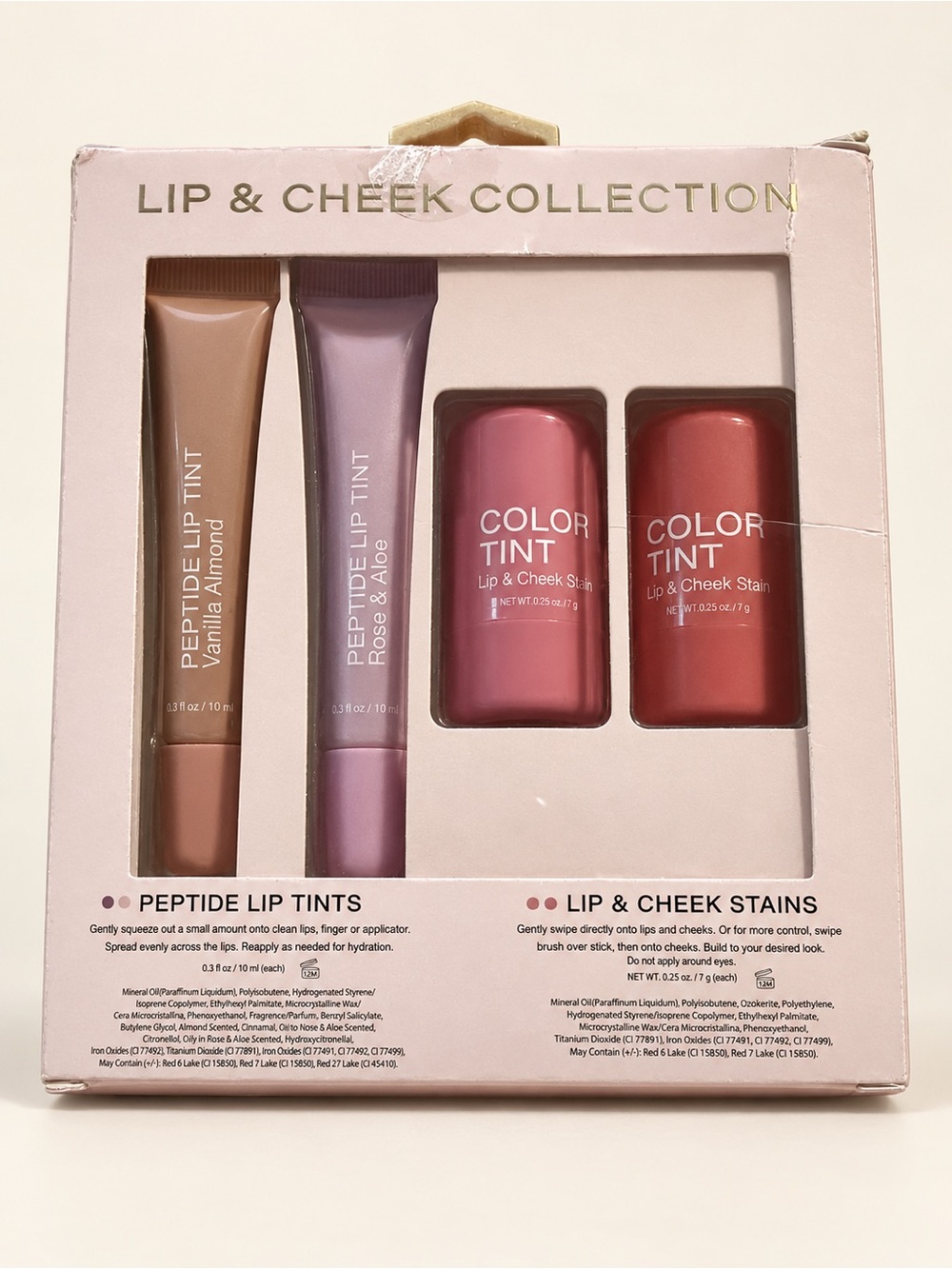 Lip & Cheek Tint Set — Pink and Neutral Shades